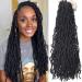 9Packs Nu Locs Crochet Hair Braids Long Soft Locs 24inch Crochet Hair Pre-looped Goddess locs Curly wave Synthetic Hair for Black Women (24 1b) 24 1b