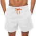 PGOJUNI Shorts for Men Fashion, Men's Workout Gym Shorts,Jogging Fitted Short Pants for Bodybuilding Jogging Running Pockets White XX-Large