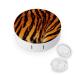 Contact Lens Case Tiger Striped Pattern Portable Travel Contact Lens Box Contact Lens Storage Box