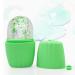 Ice Face Roller Facial Rollers Cube Face Contour for Face Eyes and Neck Shrinking Pores Reusable Massage Silicone Platinum Facial Ice Molds (Green)