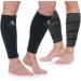 Calf Compression Sleeves & Leg Wraps (4 Piece Set) | Shin Splint Support & Pain Relief for Running, Basketball, Cycling | Men & Women | Small-Medium Black - Buy Online on GoSupps.com