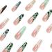 JustOTRY 24 Pcs Multi Colour French Press on Fake Nails | Pretty Nude Ballerina Stick on Nails for Women | Acrylic Coffin False Nails with Glue | Nail Art Pastel & Coffin Design - Buy Online on GoSupps.com