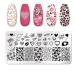 Valentine's Day Nail Stamping Plates Rose Flower Stamping Plate Stainless Steel Nail Design Stencil Tools