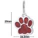 Custom Engraved Dog & Cat ID Tags | Red Paw Print Animal Tags - Shop Now - Buy Online on GoSupps.com