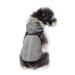 Petcute dog rain jacket rain jacket with dishes windproof waterproof dog coat with reflective stripes adjustable dog rain jacket with hood for small medium -sized and large dogs S gray
