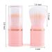 Travel Size Retractable Portable Makeup Brush - Premium Stipple & Blending Brush for Lipstick Blush Face - Pink B - International Shipping Available - Buy Online on GoSupps.com