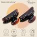 Parcelona French Glossy Oval Small Celluloid Hair Claw Set | No Slip Grip | Made in France | Tortoise Shell Brown - Buy Online on GoSupps.com