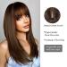 Oefei Brown Wigs for Women | Long Straight Synthetic Wig with Bangs | Heat-Resistant for Daily Wear Parties & Cosplay - Buy Online on GoSupps.com