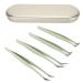 4-part eyelash extension tweezers made of stainless steel ergonomic design wide application dolphin 45 degrees 75 degrees curve volume jewelry production nail art