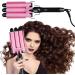 Buy 3-Barrel Waving Iron - 25mm Adjustable Temperature Curling Iron for All Hair Types - Fast Heating Hair Styling Tool in Pink - Buy Online on GoSupps.com