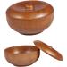 Fomiyes Wooden Shaver Bowl Set - 2 Pcs Razor Shell with Lid for Men's Shaving Cream | Bamboo Shave Cup for Premium Grooming - Buy Online on GoSupps.com