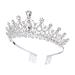 Makone Silver Crystal Crown and Tiara with Comb | Princess Queen Crown for Birthday, Christmas, Halloween, Wedding | Style-5 Silver - Buy Online on GoSupps.com