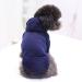Amaone Waterproof Dog Coat - Winter Warm Jacket & Fleece Hoodie for Puppies & Small Dogs | XS 1024thdebka-Navy - Buy Online on GoSupps.com