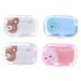 Solustre 4 boxes cartoon pupils box contact lenses organizer contact lens- travel case contact case.Travel contact lens holder linse sweak travel pp-protection care sorted color 6.5x4.5x2.5cm