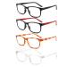 BOSAIL 4 Pack Reading Glasses Blue Light Filter Glasses for Men and Women Computer Glasses with Strength 3.5 4 Colors 3.5 x