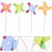 HOMSFOU 18pcs Mini Pinwheel Stakes Pinwheel Cupcake Toppers Kids Party Favors Wind Spinner Cake Topper Diy Pinwheel Bath Toys for Babies Cupcake Picks Baby Lip Gloss Self Made Bamboo As Shown 18pcs - Buy Online on GoSupps.com