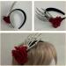 IMIKEYA Halloween Headband Red Rose Skull Headband Day Of The Dead Flowers Hairband with Skeleton Hand Zombie Bridal Cosplay Costume Hair Accessories - Buy Online on GoSupps.com