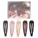 30 Matte Snap Hair Clips 1.9x0.55 Inch Metal Hair Clips Colorful Matte Hair Clips for Women Girls and Fine Hair (5 Colors)