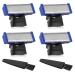 4 Pack Replacement Heads for Rechargeable Shaver Solo Trimmer Micro and Touches Replacement Cutter Head include 2 Clean Brush 6 Piece Set