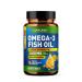 Built by Nature Omega 3 Fish Oil Soft Gels - 2400 mg Fish Oil 1440 mg Omega 3 864 mg EPA 576 mg DHA - Extra Strength Brain & Heart Health Support Supplement - 60 Softgels 60 Count (Pack of 1)