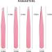 Tirdkid 4-piece Professional Stainless Steel Tweezers Set - Precision Tweezers for Eyebrows, Facial Hair, Ingrown Hair, Splinter, Blackhead, Tick Remover - Pink - Buy Online on GoSupps.com