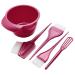 Angoily 1 Set Hairdressing Tool Hair Color Mixing Bowl Hair Tint Bowl Applicator Mixology Kit Pro Tools Home Highlight Kit Hair Coloring Stirrer Hair Dye Cream Stirrer Major Abs Red Brush