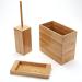 A Better Way Home Products Bamboo Bathroom Trash Can Set - 3 Piece Set