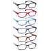 Cojwis reading glasses 6 Pack men and women quality spring hinge blue light filter reader glasses (6 color mixed 2 0.00) 6 color mix-2 0.0 x