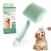 PHAVESAS Klein Pets Dog Brushing Cat brush pet brushes self-cleaning fur brush hair remote pet brush for long-haired and short hair green green-small