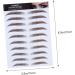 FOMIYES 20 Pcs Eyebrow Stickers Black Stickers Hair-like Authentic Eyebrows Water Transfer Eyebrow Sticker - Buy Online on GoSupps.com