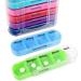 Schramm Colorful 7-Day Pill Organizer - 8-Piece Tablet Box with Slides | Travel-Friendly 12x11cm Dose Tray in Green Purple Red - Buy Online on GoSupps.com