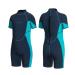 Vofiw Kids Wetsuit for Boys Girls Toddlers,2.5mm Neoprene Shorty Wetsuits Back Zip Wet Suits Keep Warm Short Sleeve Swimsuit for Swimming Diving Snorkeling Surfing 12 Navy Blue