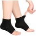 Moisturizing Gel Heel Socks 3 Pairs for Dry, Cracked Skin - Soft, Ventilated, Open Toe Design - Day & Night Care (Black, Regular Size) - Buy Online on GoSupps.com
