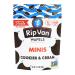 Rip Van Wafels Cookies & Cream Pouch of Mini Stroopwafels - Healthy Snacks - Non GMO Snack - Keto Friendly - Office Snacks - Low Calorie Snack - Low Sugar (3g) - 6 Pack