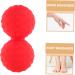 Garneck Yoga Massage Ball - Double Lacrosse Fascia Roller & Vibration Peanut Foot Massager (12x6.3cm Red) for Muscle Relief - Buy Online on GoSupps.com