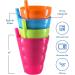 12 Pack 10oz BPA-Free Straw Cups - Fun Bright Colors - Assorted Colors - Plastic Cups with Straws Included - Buy Online on GoSupps.com