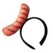 amangul Funny Food Headband Hotdog Headband Funny Headband Party Headband Food Hat Costume Fried Headband Imitation Food Hat(Ham Sausage)