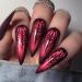 Shop Halloween Press on Nails - Long Almond & Stiletto Designs | 24pcs Black Spider Web & Red Fake Nails for Women - Buy Online on GoSupps.com