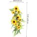 Zerodeko Sunflower Wall Hanging Artificial Plant Home Sunflower Decoration Hanging Garland with Green Leaves Green Artificial Leaves Outdoor Decorations Pendant Silk Cloth Indoor Yellow 55x22cm - Buy Online on GoSupps.com