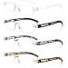 MMOWW 4-Pack Randless Reading Glasses for Men & Women - Clear Rectangular Blue Light Blocking Glasses (4 Colors 2.0x) - International Shipping Available - Buy Online on GoSupps.com