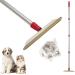 Animal hair remover carpet rake lints with an adjustable long handle for couch carpet dog cat hair removal brush tools reusable fur broom for car furniture mats stairs red