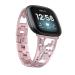 Mtozon Stainless Steel Bracelet Compatible with fitbit Sense/Versa 3, Women Bling Replacement Bands Dressy Luxurious Wristbands for Ladies, Rose Gold