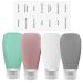 Travel Bottles for Toiletries 90ml 4 Pack Silicone Travel Toiletries Portable Travel Containers Set Leak Proof Refillable Squeezable Silicone Bottle for Liquid Shampoos Soap and Cosmetic Single