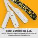 Professional Straight Edge Barber Razor for Men | Premium Stainless Steel Shaving Razor with 100 Blades | Leopard Print Beard & Moustache Shaper - Buy Online on GoSupps.com