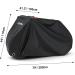 Favoto Waterproof Bicycle Cover for 2-3 Bikes | 210T Oxford Tarpaulin | Protective Garage Cover with Bag | 200x105x110cm | Black - Buy Online on GoSupps.com