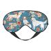 Sleep Mask Eye for Women Men Reusable Soft Blackout Eye Masks Covers for Night Better Sleep Travel Camping Road Trip Essentials Gifts for Him Her - Sweet Basset Hound Florals