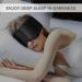 100% Mulberry Silk Sleep Mask - Adjustable Headband, Full Size Large Eye Mask for Total Blackout - Ideal for Men and Women - Perfect for Travel & All Night Sleep - Black - Buy Online on GoSupps.com