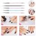 8-Piece Nail Brush Set Acrylic Double-End Brushes Nail Art Sponge & Dotting Tools for Perfect DIY Nail Designs - Buy Online on GoSupps.com