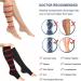 Amadon 3-Pair Compression Stockings with Zipper & Open Toe Knee Support for Diabetic & Pregnancy | Women's Skin Color L/XL - Buy Online on GoSupps.com