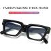 PORADAY Square Blue Light Glasses for Men & Women | Trendy Thick Frame Computer Eyeglasses | Reduce Eyestrain & Enhance Comfort - Buy Online on GoSupps.com